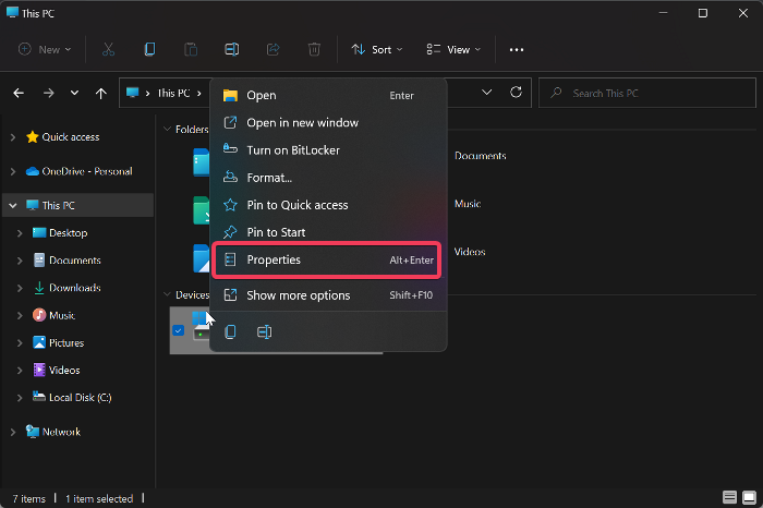속성을 선택하세요