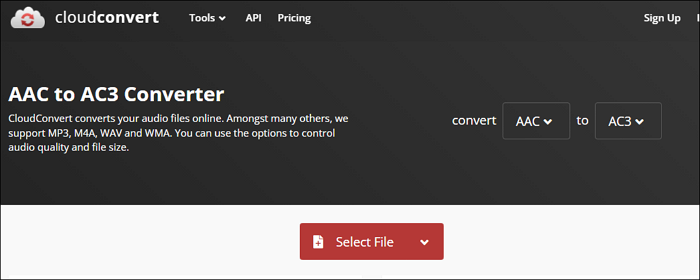 aac에서 ac3로 클라우드 변환