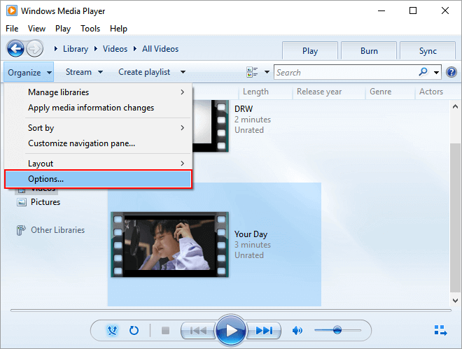 MP4 파일을 엽니다.