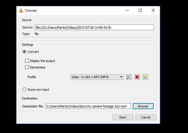 vlc 미디어 플레이어 비디오를 mp4로 변환