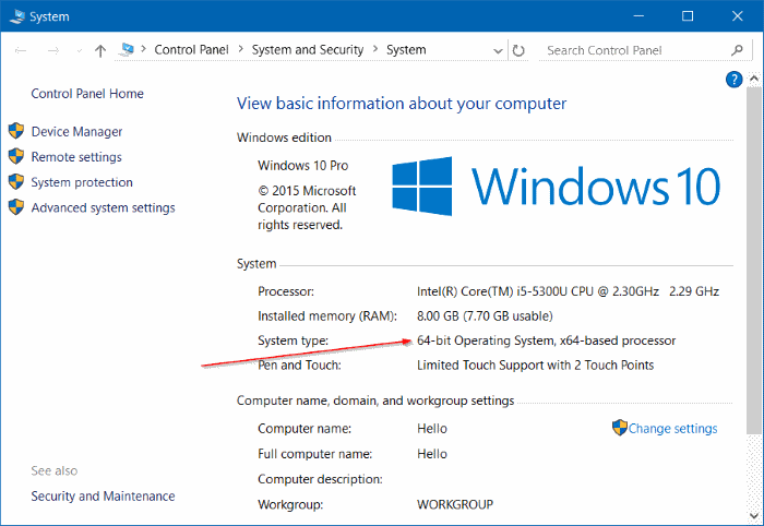 Windows 비트를 확인하세요
