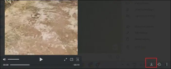 동영상의 다운로드 버튼을 클릭하세요