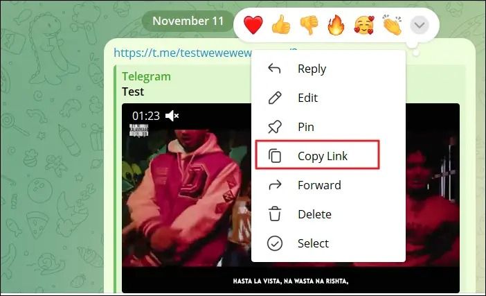 링크 전보 복사