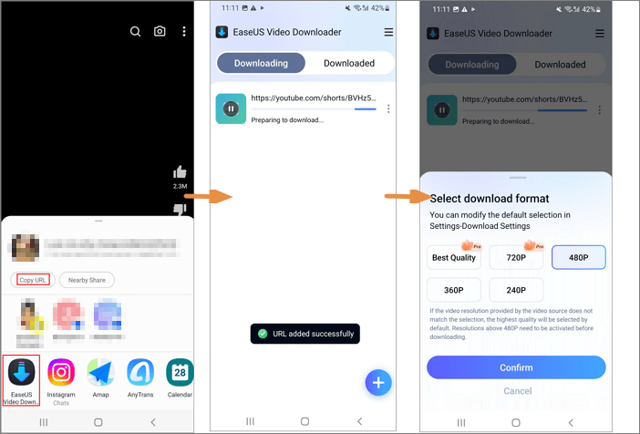 안드로이드에 비디오 다운로드