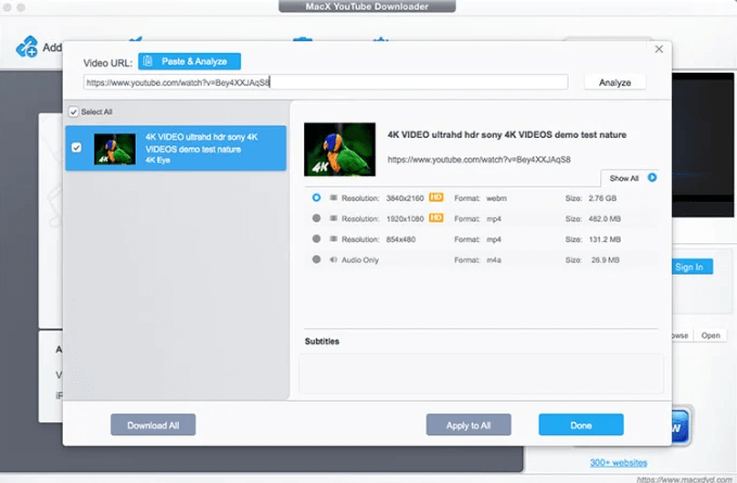 macx 유튜브 비디오 다운로더