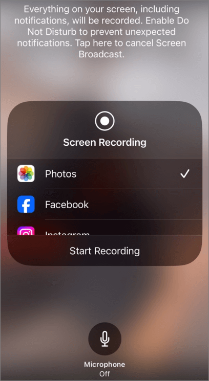 아이폰에서 화면 녹화 열기