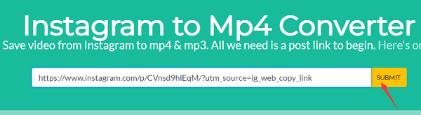 링크를 온라인 Instagram 다운로더에 붙여넣으세요.