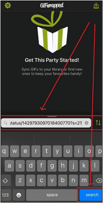 GIFwrapped 검색 버튼