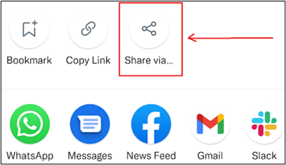 안드로이드의 버튼을 통해 공유
