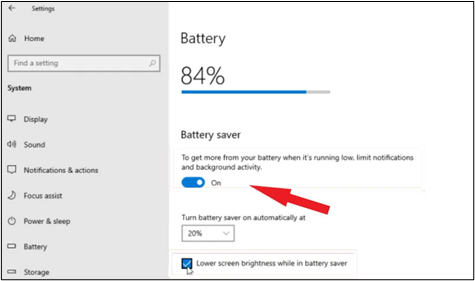 배터리 절약 모드 꺼 줘