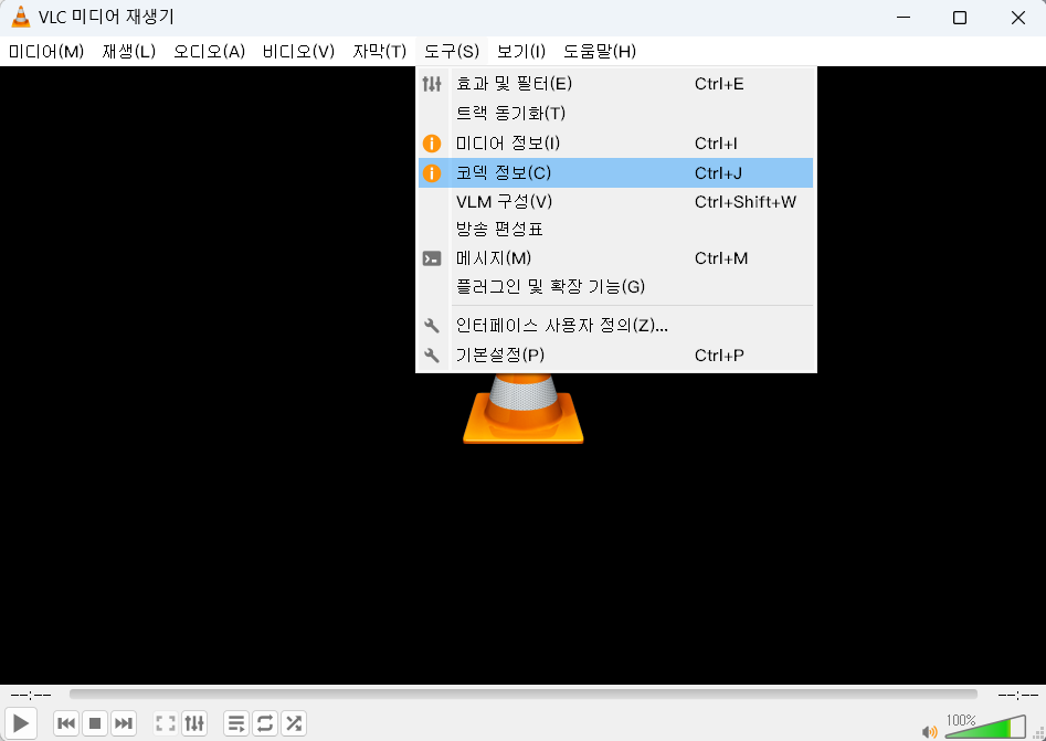 코덱 정보로 이동
