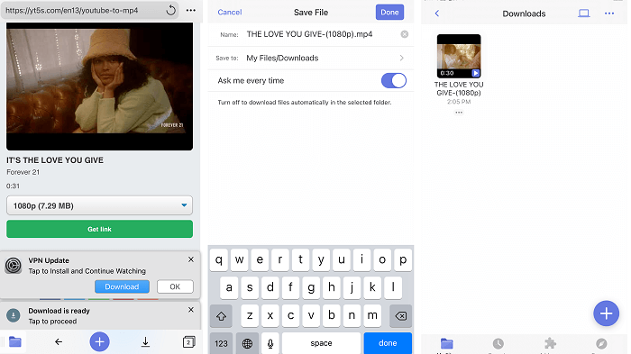 YouTube에서 MP4 iPhone으로 - 2