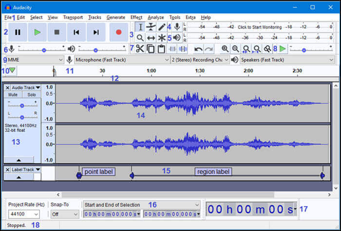 audacity 오디오 추출