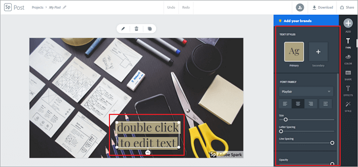 Adobe Spark를 사용하여 YouTube 썸네일 생성3