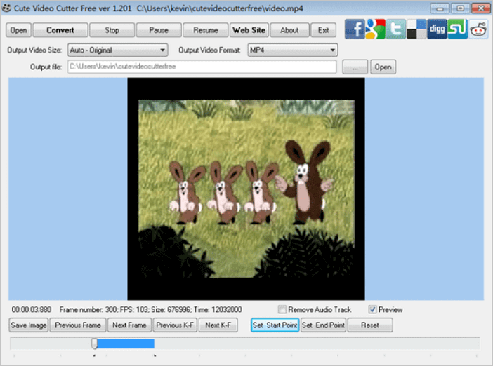 무료 비디오 분배기 - 귀여운 비디오 커터