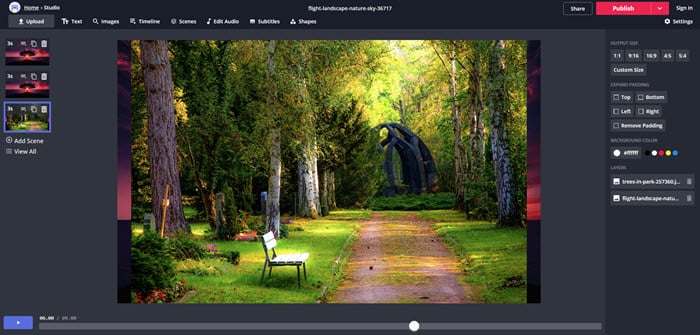 Kapwing 메인 화면