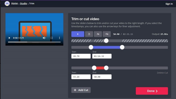 Kapwing 비디오 편집기