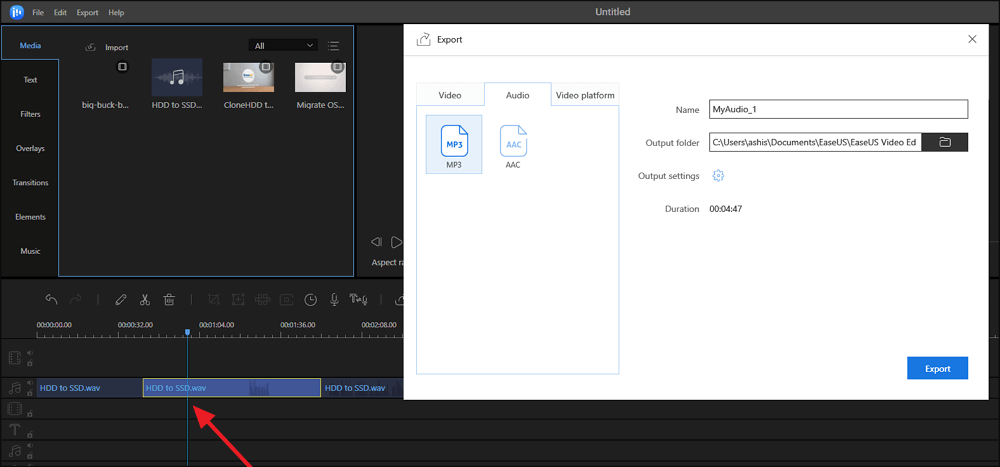 오디오 파일을 하나의 오디오 파일로 병합 또는 결합