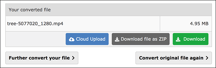 변환된 mp4 다운로드