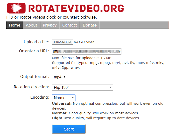 온라인 도구를 사용하여 비디오 회전