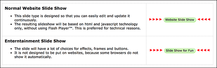 slideful slideshow 종류