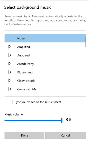 비디오 에디터 음악 추가