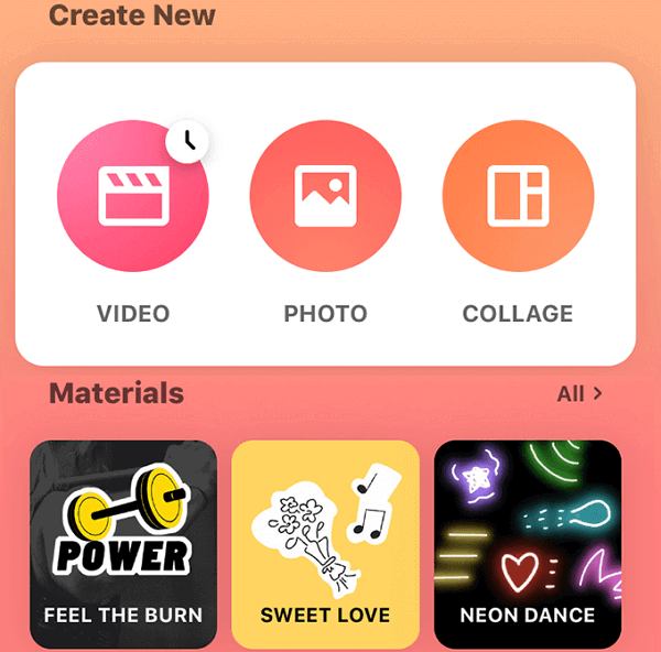 앱에서 비디오 편집 시작