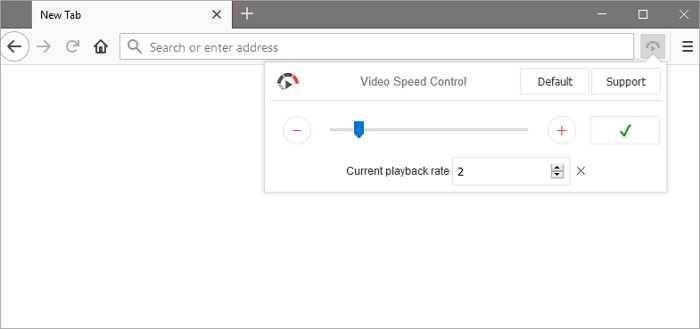 video speed contorl firefox