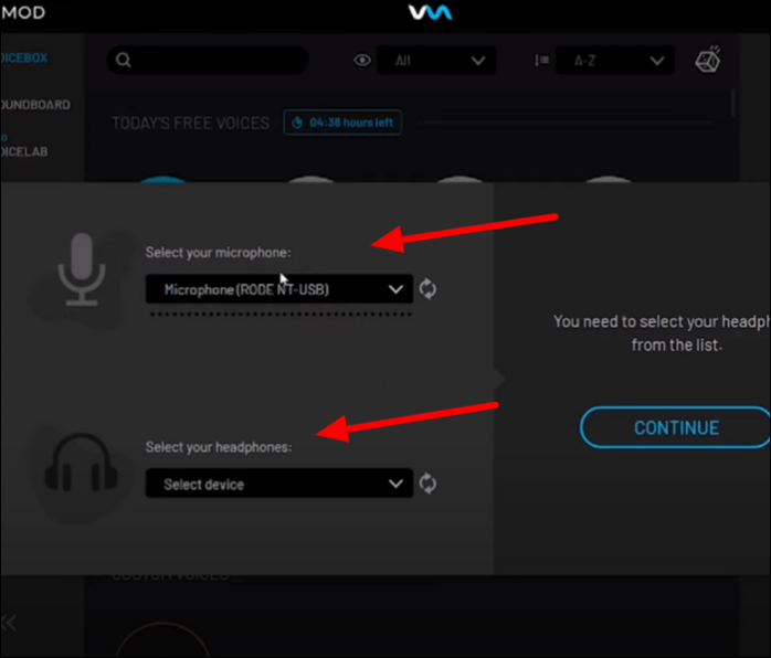 voicemod 마이크 설정