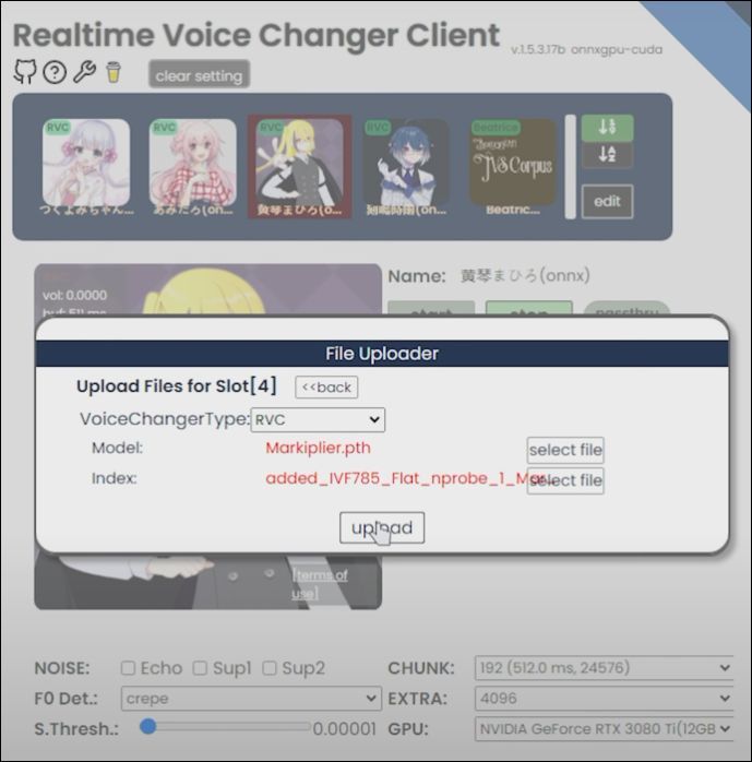 W-Osaka 보이스 체인저에 RVC 파일 추가