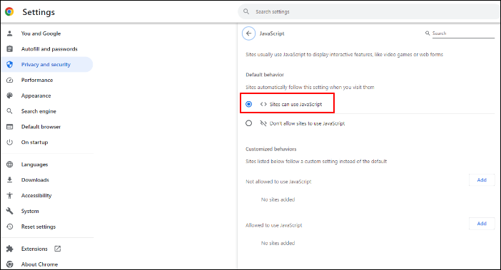 사이트 활성화는 자바스크립트를 사용할 수 있습니다