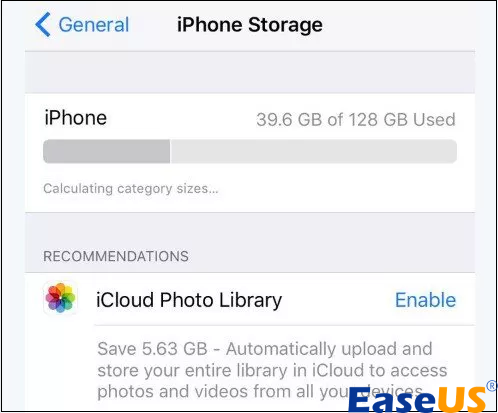 check iphone storage