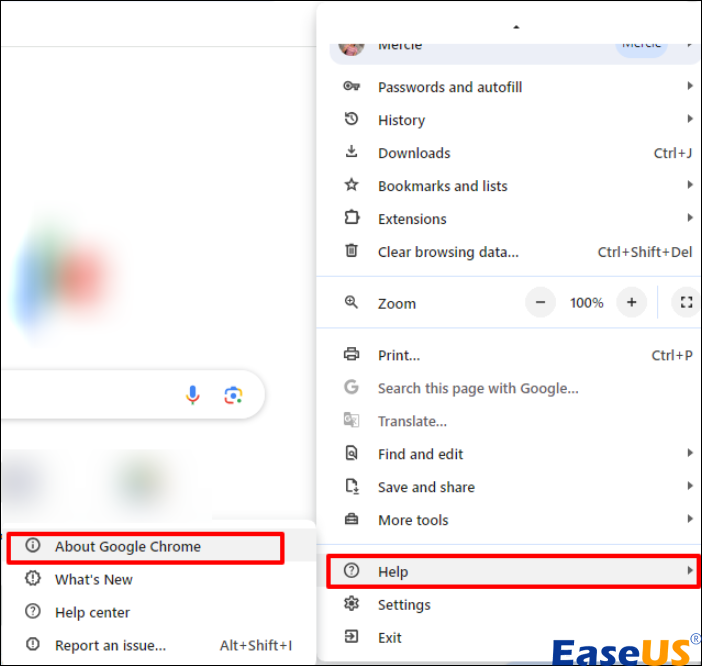 구글에서 도움말을 선택하세요