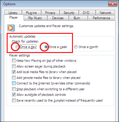 자동 업데이트를 선택하세요