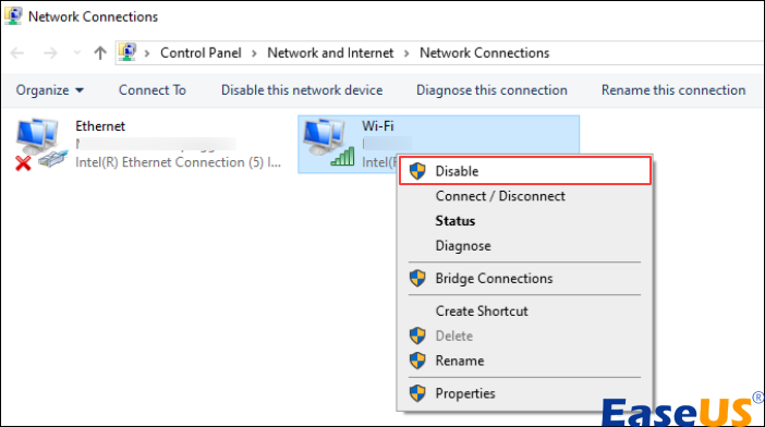 비활성화를 클릭하세요