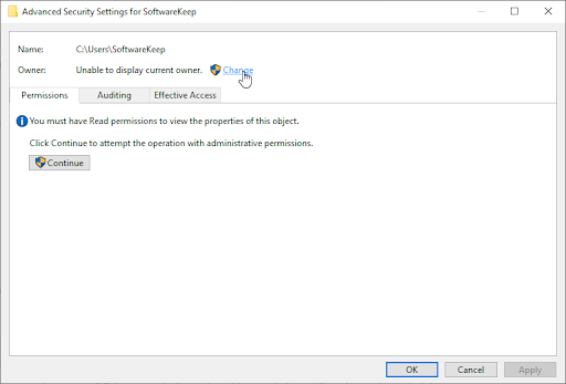 변경 링크를 클릭하세요