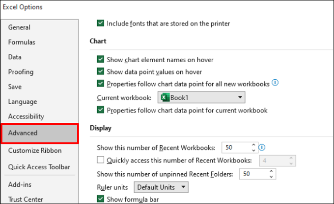 파일로 이동하여 옵션을 선택하세요