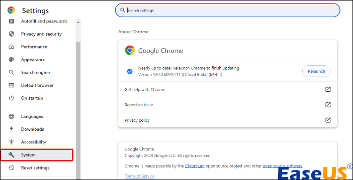 시스템을 선택하세요