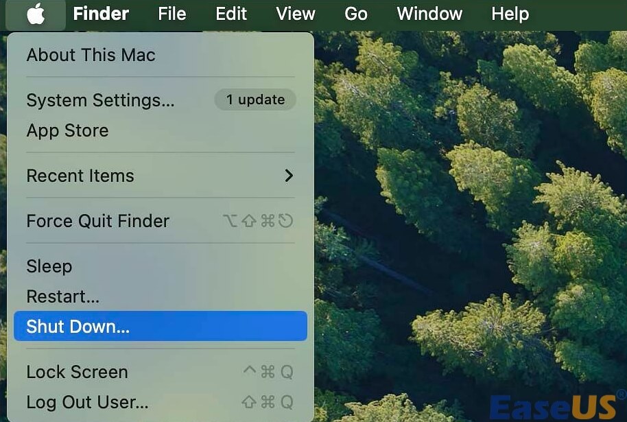 종료를 클릭하세요