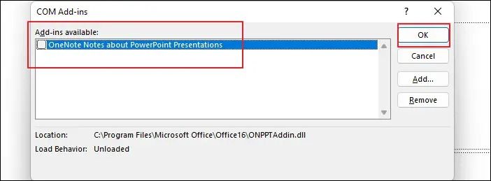 PowerPoint 추가 기능 비활성화