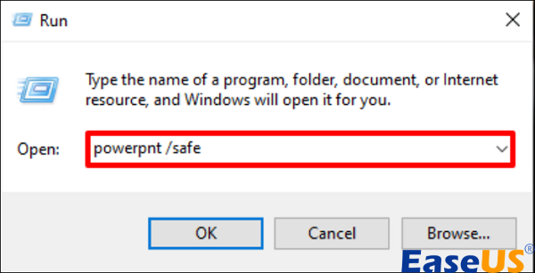 powerpnt safe 명령어를 입력하세요