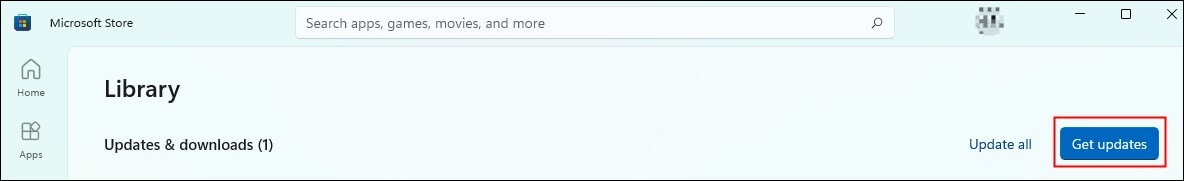 업데이트 받기를 클릭하세요