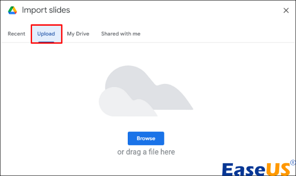 업로드 탭으로 이동