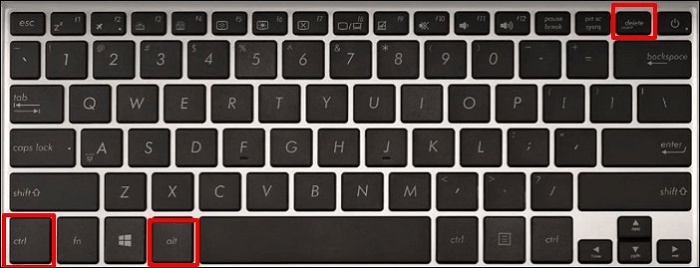 Ctrl + Alt + Delete를 동시에 클릭하세요.