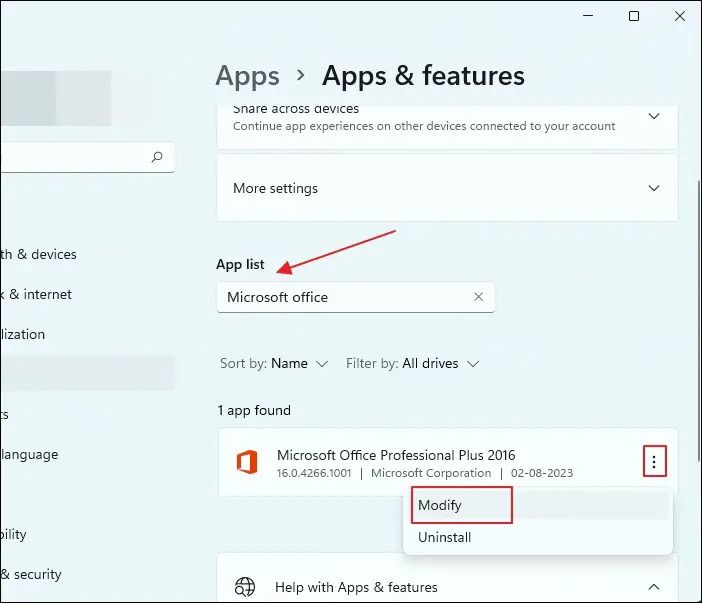 Microsoft PowerPoint 옵션 수정