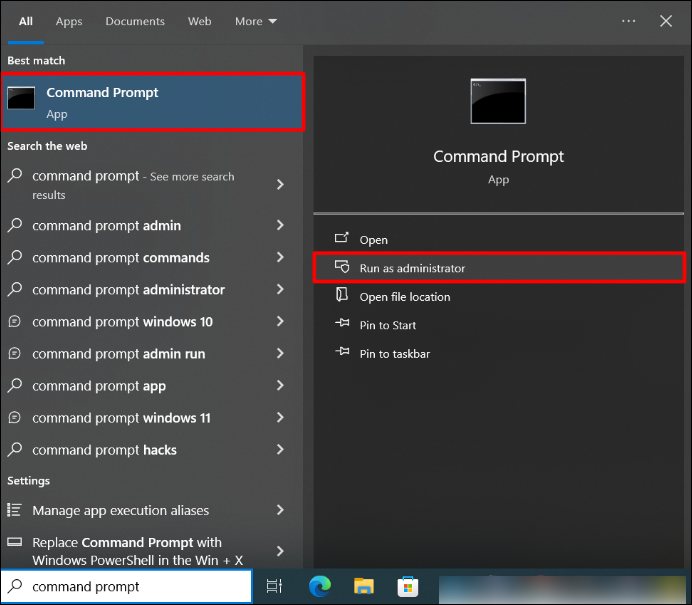 명령 프롬프트 실행