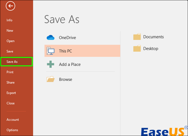 다른 이름으로 저장을 선택하세요
