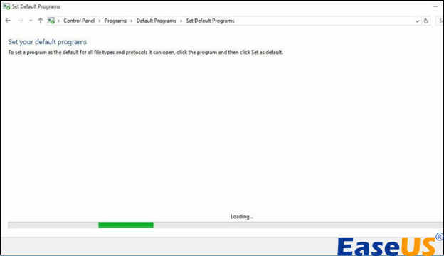 기본 프로그램을 설정하세요