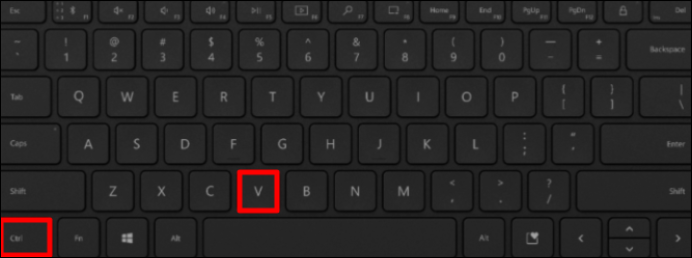ctrl과 v를 누르세요