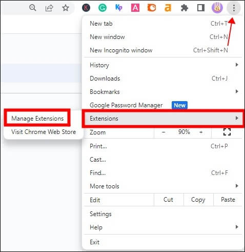 확장 프로그램 제거